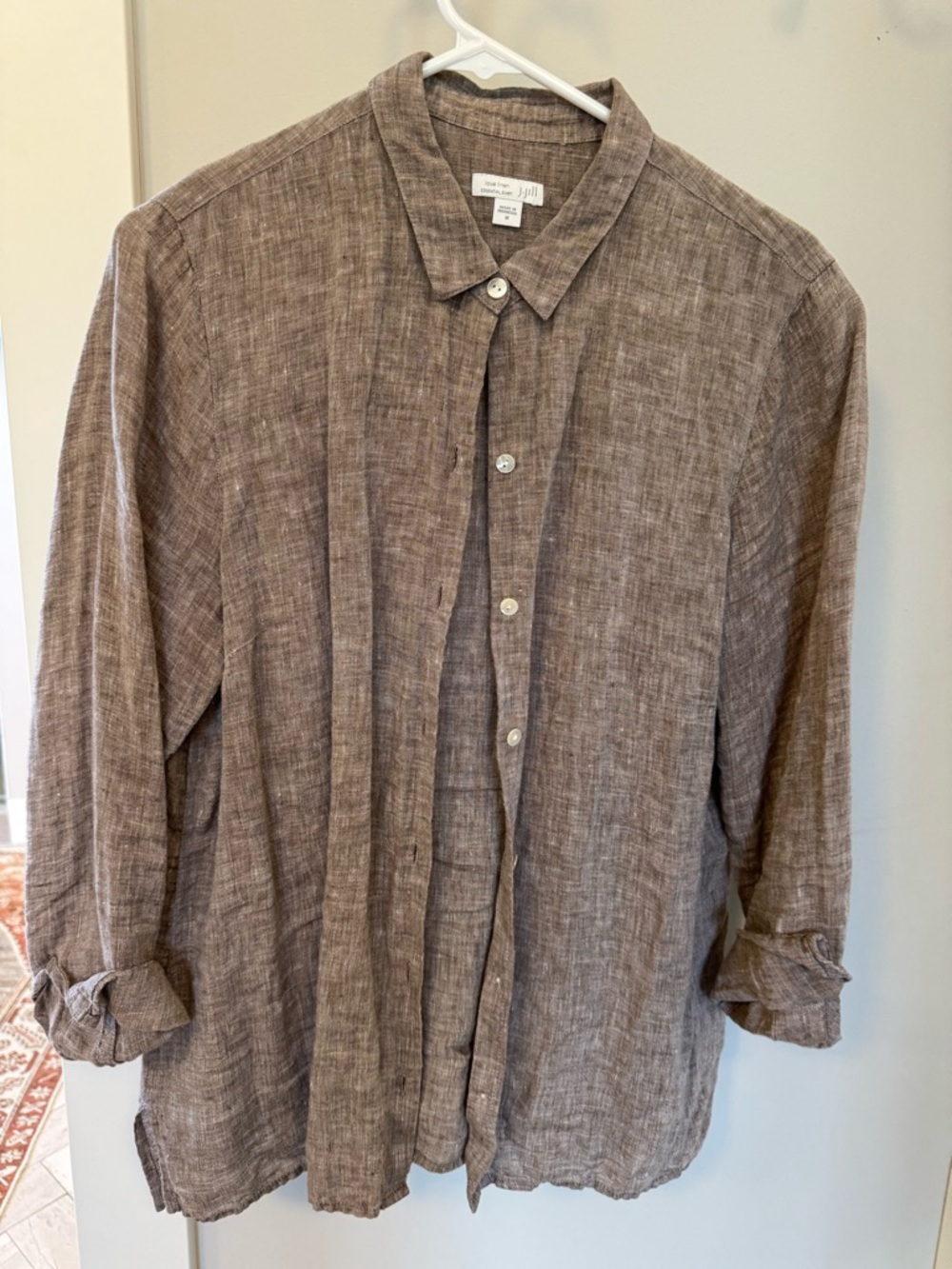 J. Jill Brown Linen Essential Shirt